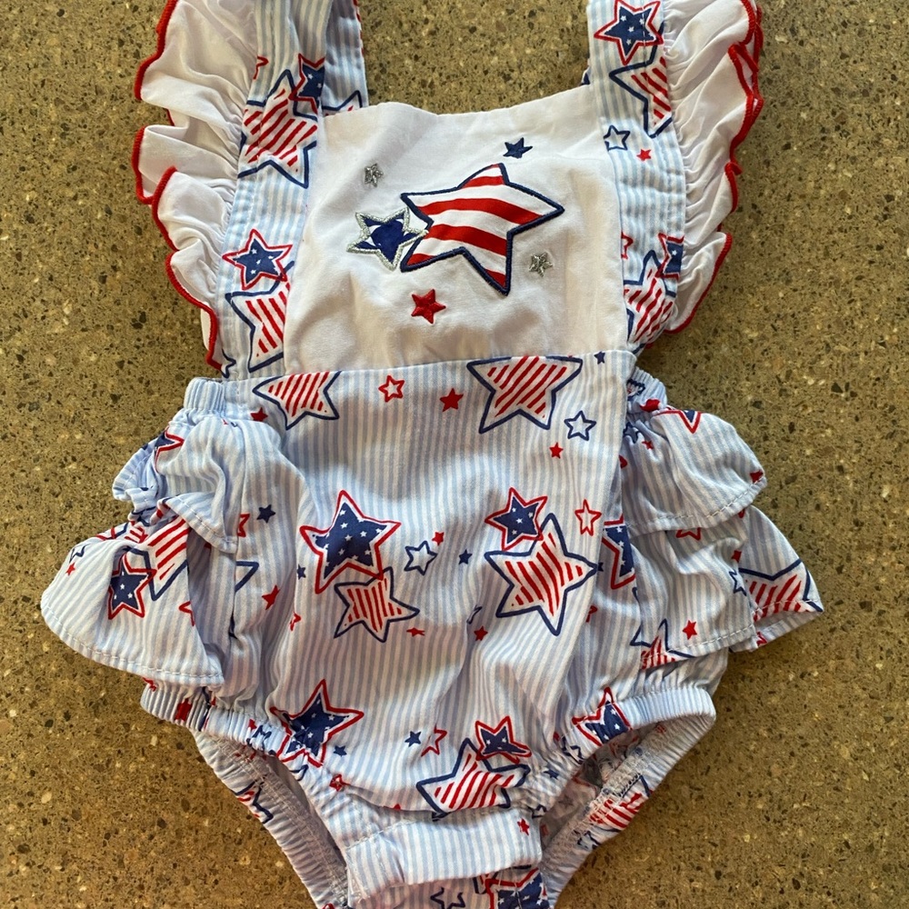 Bought it and my daughter never wore it, says 6 months but fits as a 3 month.